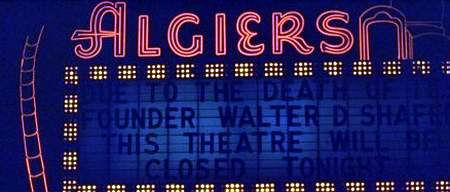 Algiers Drive-In Theatre - Algiers Marquee 1961 From Fredrick Ryan (newer photo)